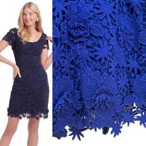 Price Drop! LILLY PULITZER - Lace Cocktail Dress with 3-D Rosettes (Navy Size 4)